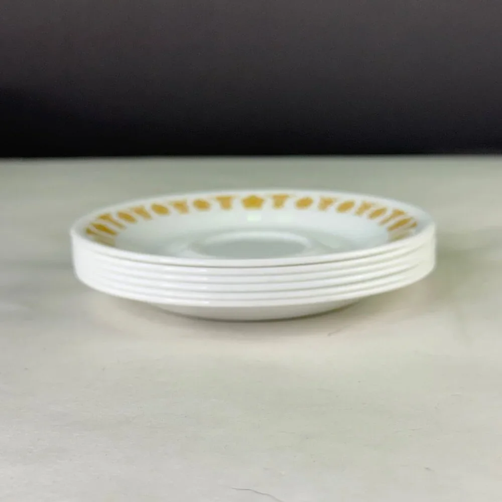Vintage Corelle Gold Butterfly Replacement Saucer Set of 6